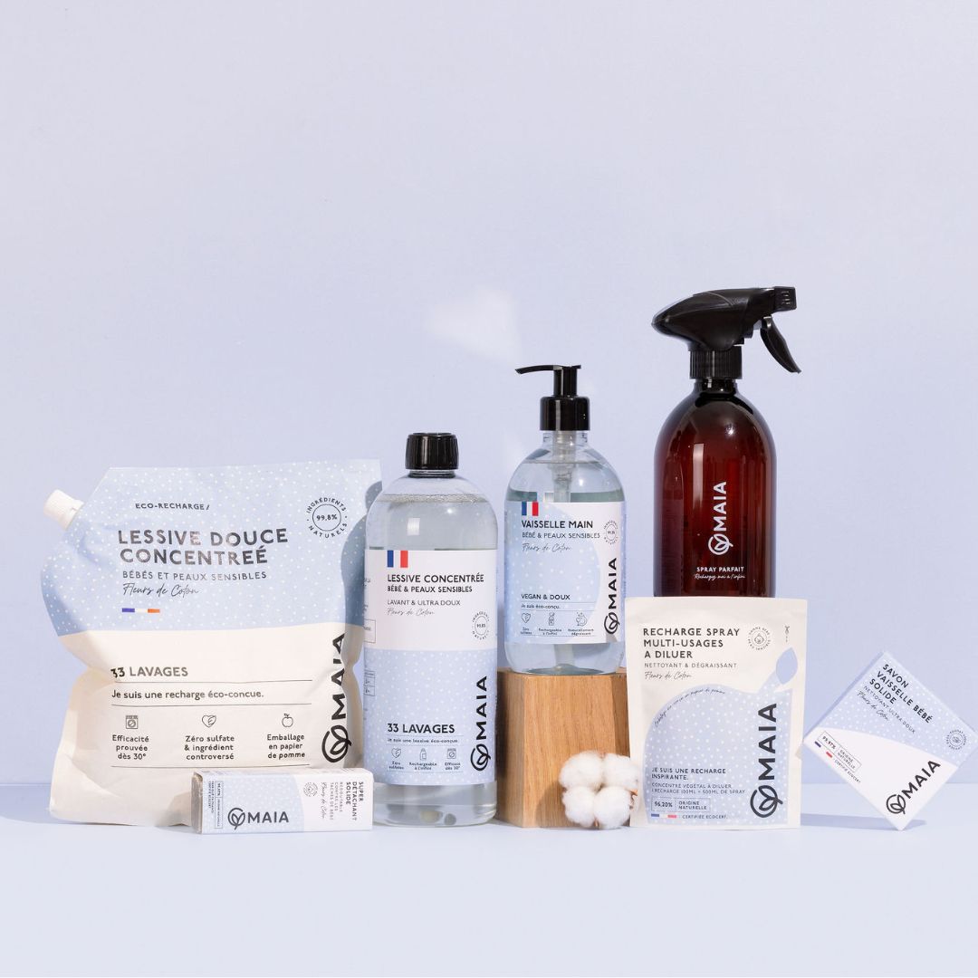 collection produits MAIA pour bébés et peaux sensibles