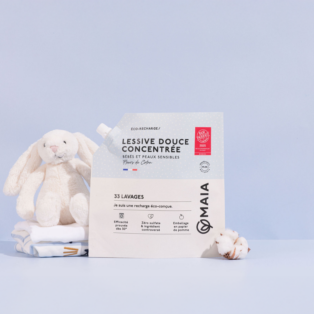 🎁 Recharge Lessive Bébés & Peaux sensibles Fleur de Coton 33 lavages (80% off)