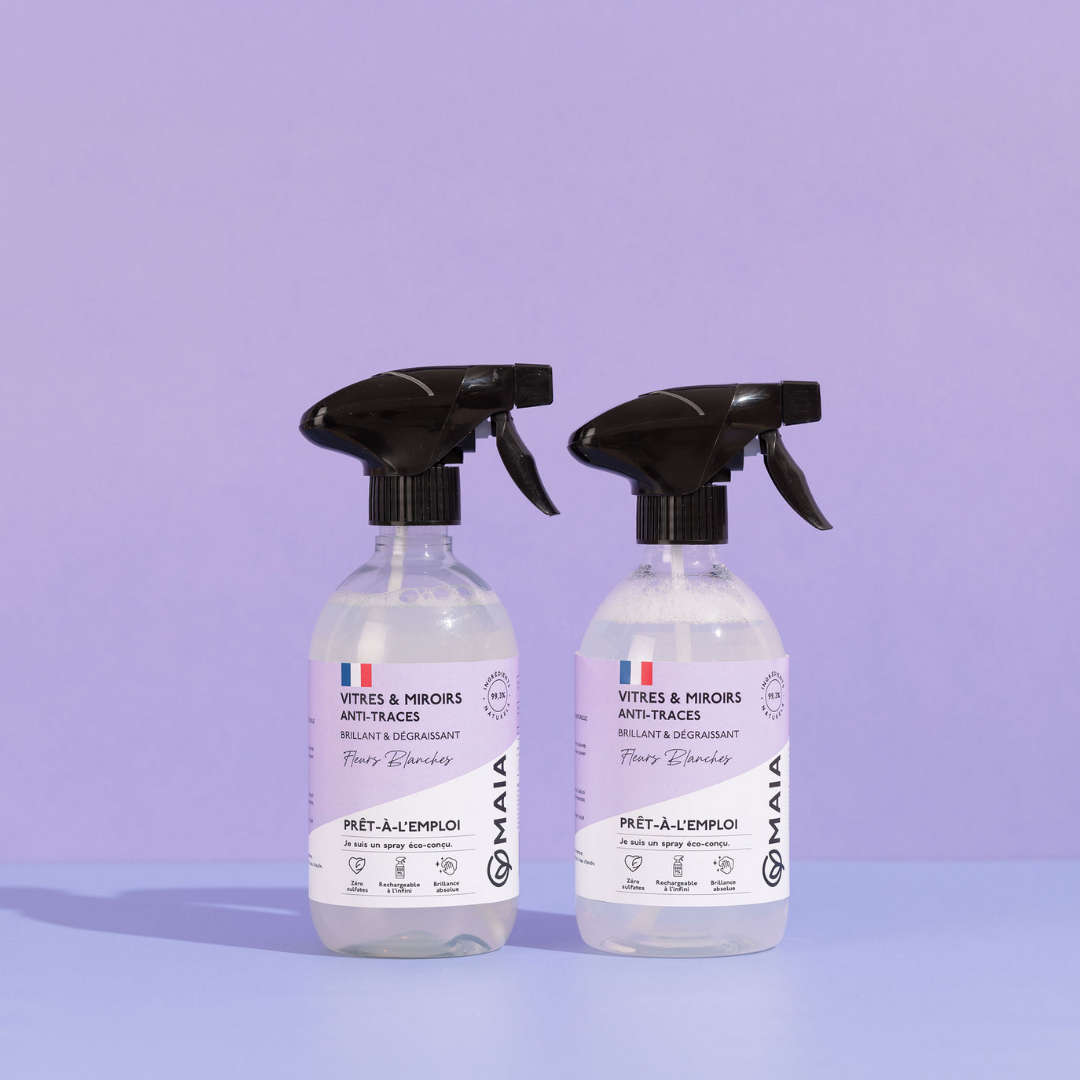 Spray Vitres & Miroirs Anti-Traces - Fleurs Blanches