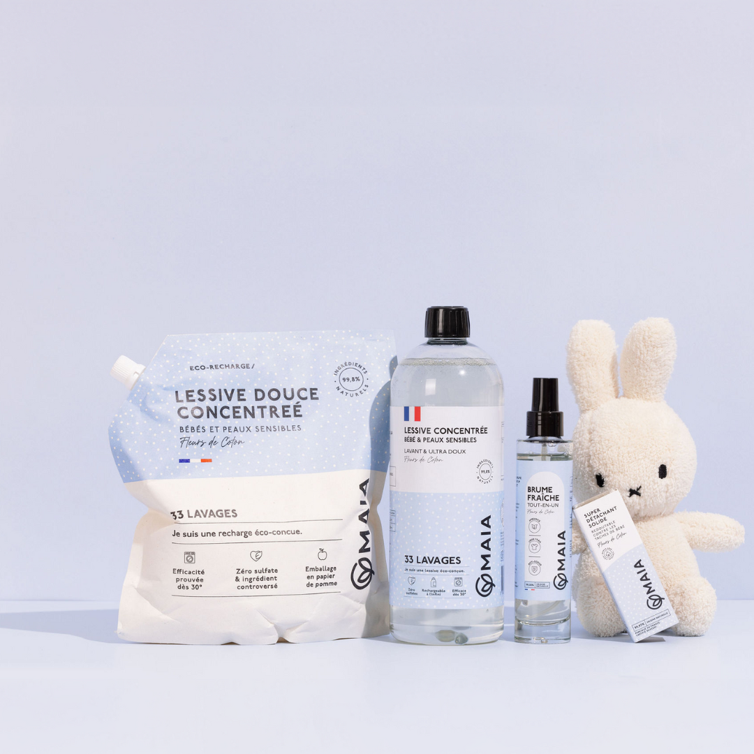 Pack Linge Bébés & Peaux sensibles Fleurs de coton