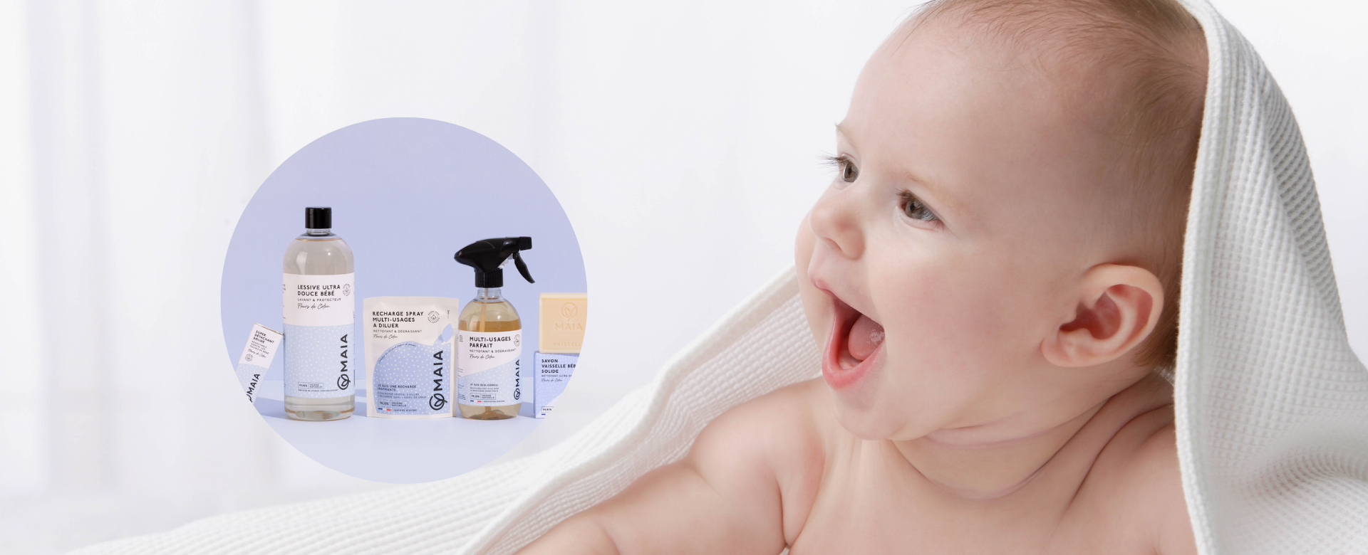 Lessive bébé et nettoyants naturels zéro toxique – Maia