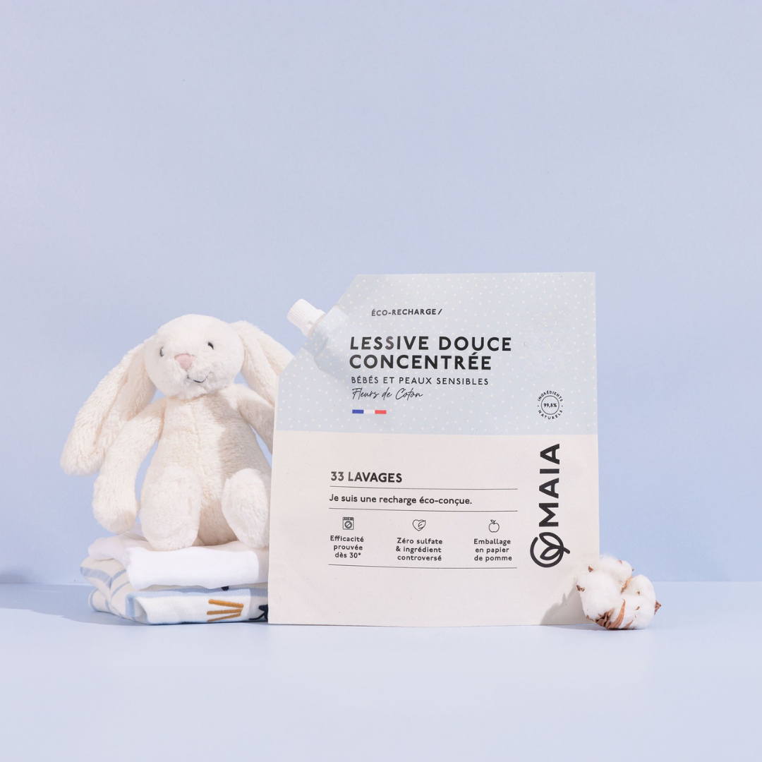 Recharge Lessive Bébés & Peaux sensibles Fleur de Coton 33 lavages