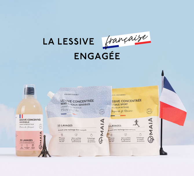La première lessive écologique française 🇫🇷 naturelle, et zéro sulfate