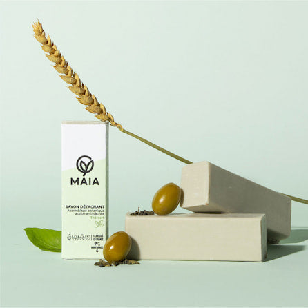 Savon détachant vetements thé vert Maia